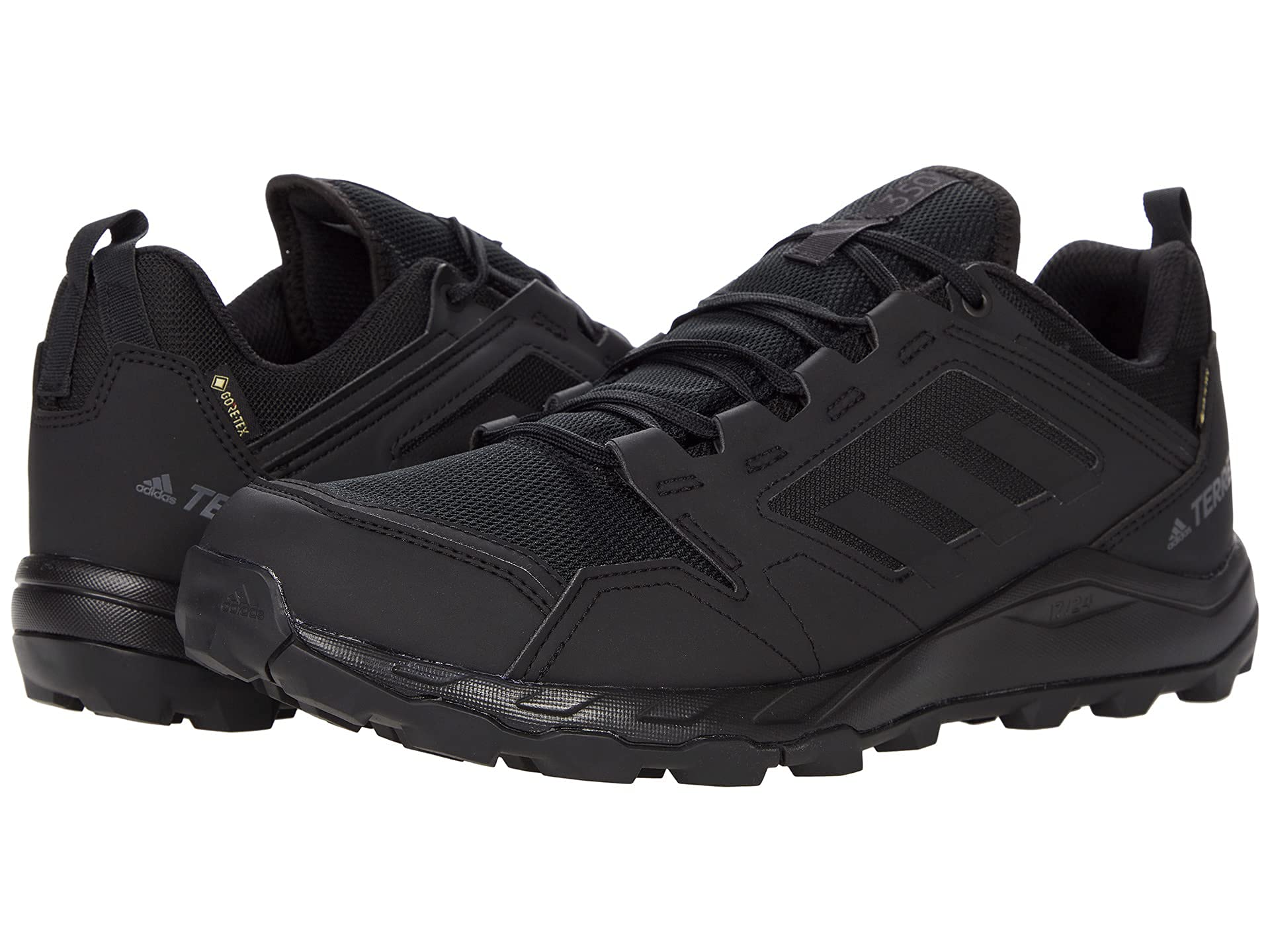 adidas Men's Terrex Agravic TR Gore-FEX Trail Running Shoe, Black/Black/Grey, 11