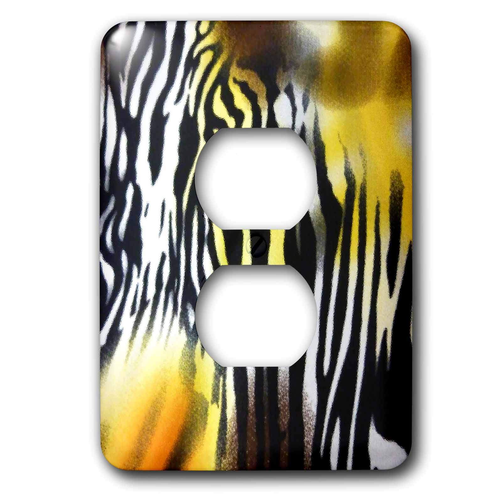 Cache 2 prises zebre jaune pour masquer les imperfections et trous de vos murs