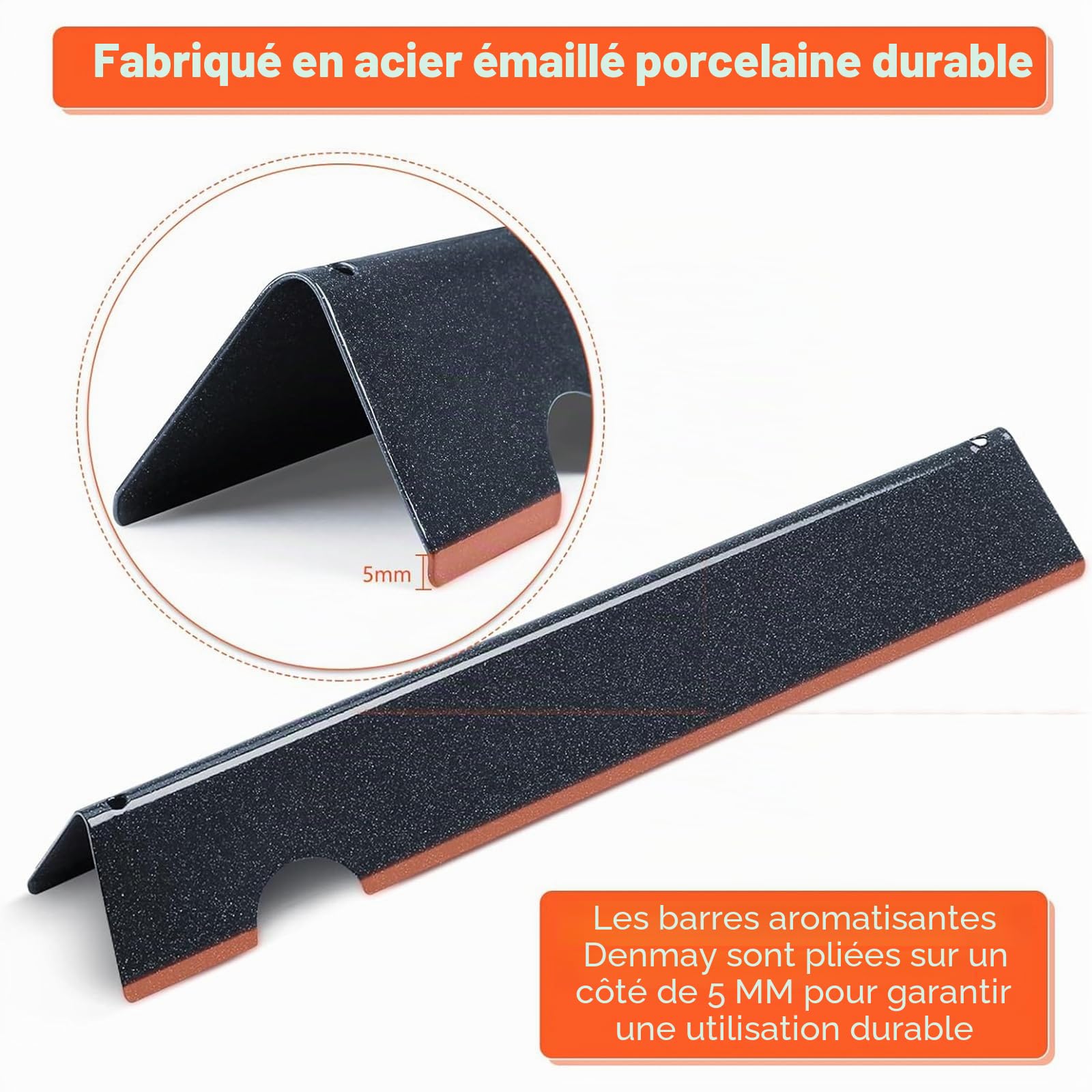Denmay Flavorizer Bars 66032 et déflecteur de chaleur 66040 pour Weber Genesis II E-310, II E-330, II E-335, II S-335, II LX S/E-340 (2017 et plus récent), plaques chauffantes de rechange pour Weber