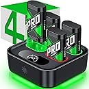 Charger for Xbox One Controller Battery Pack with 4x4080mWh USB C Xbox Rechargeable Battery Pack Series X|S, One S/One X/Elite Controller Charger Station Accessories 1700mAh