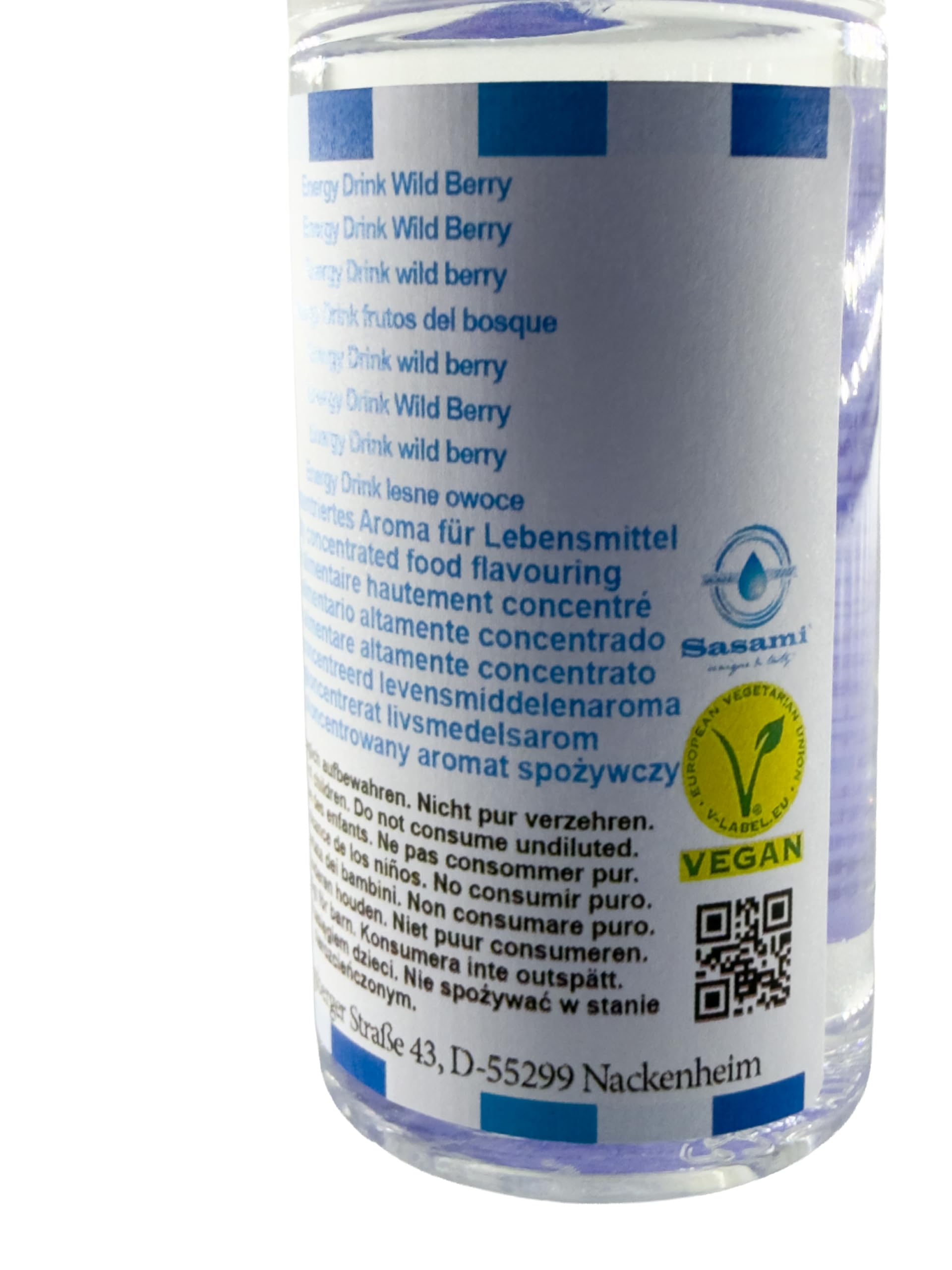 Energy Drink leśne owoce aromat koncentrat – Wegański – Sasami – 100ml