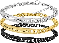 Personalized Engraved Stainless Steel Bracelet - Custom Handwriting Text Curb Chain Adjustable Unisex Gift Gold Silver Black