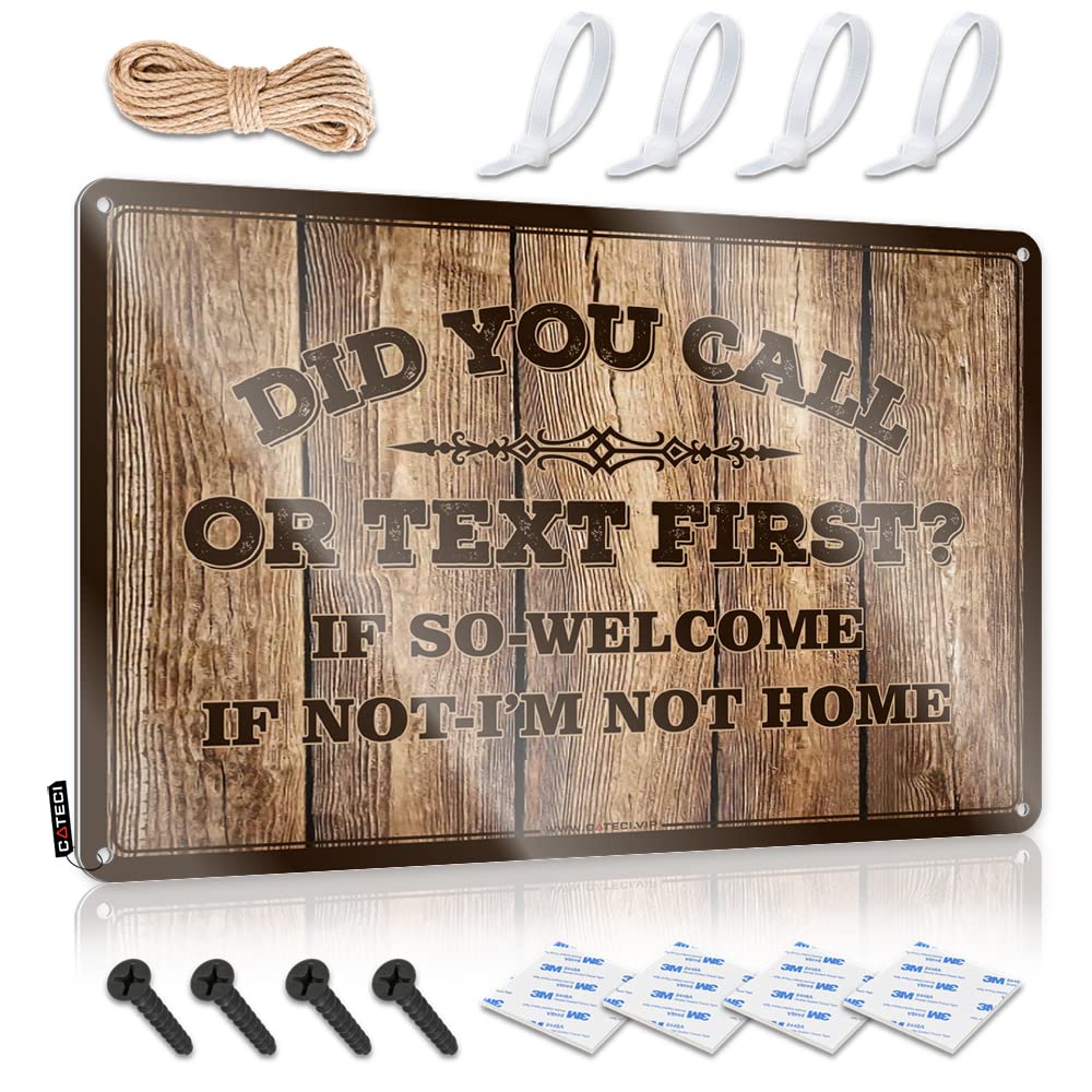 Decor Must Haves Waterproof Artwork, Adorable Retro Print For Cafe Pub Pub | Wall Pre-drilled Custom Did You Call Or Text First(30X40CM)