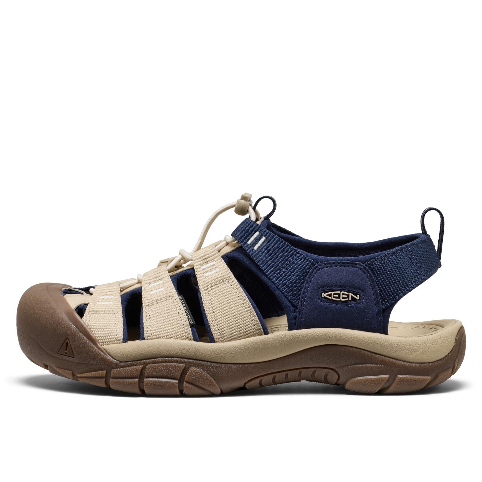 KEEN Sandalo da uomo Newport H2 con punta chiusa, Safari a tre blocchi, 39.5 EU