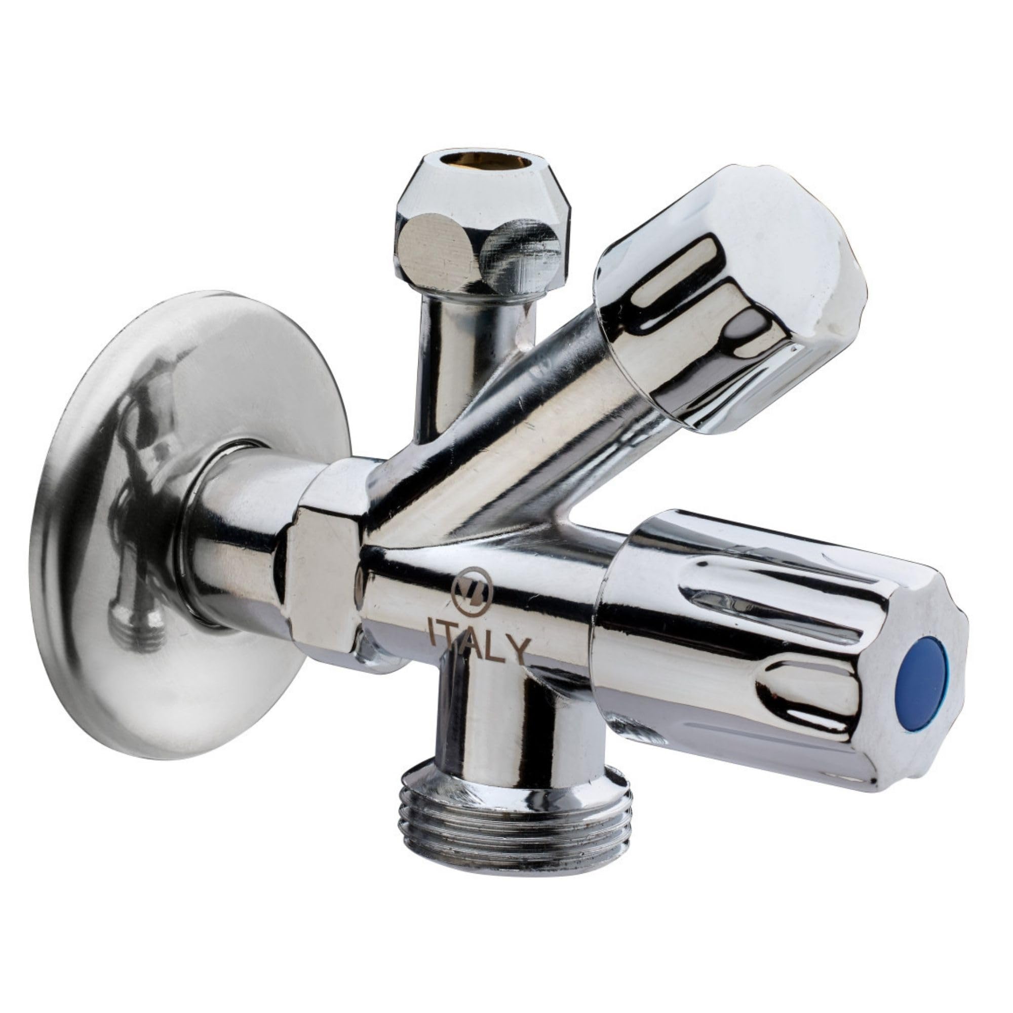 Rubinetto Sottolavabo a Sfera 1/2" x 3/8" con Filtro integrato e snodo| Ottone Nichelato CW617N | Ideale per Lavabo e Bidet bagno | Controllo acqua Calda e fredda | Leva in Metallo - 5