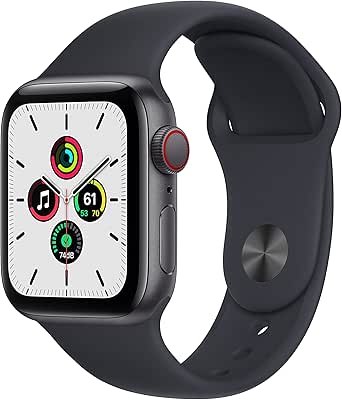 Apple Watch SE (Gen 1) [GPS + Cellular 40mm] Smart Watch w/Space Grey Aluminium Case with Midnight Sport Band. Fitness &amp; Activity Tracker, Heart Rate Monitor, Retina Display, Water Resistant