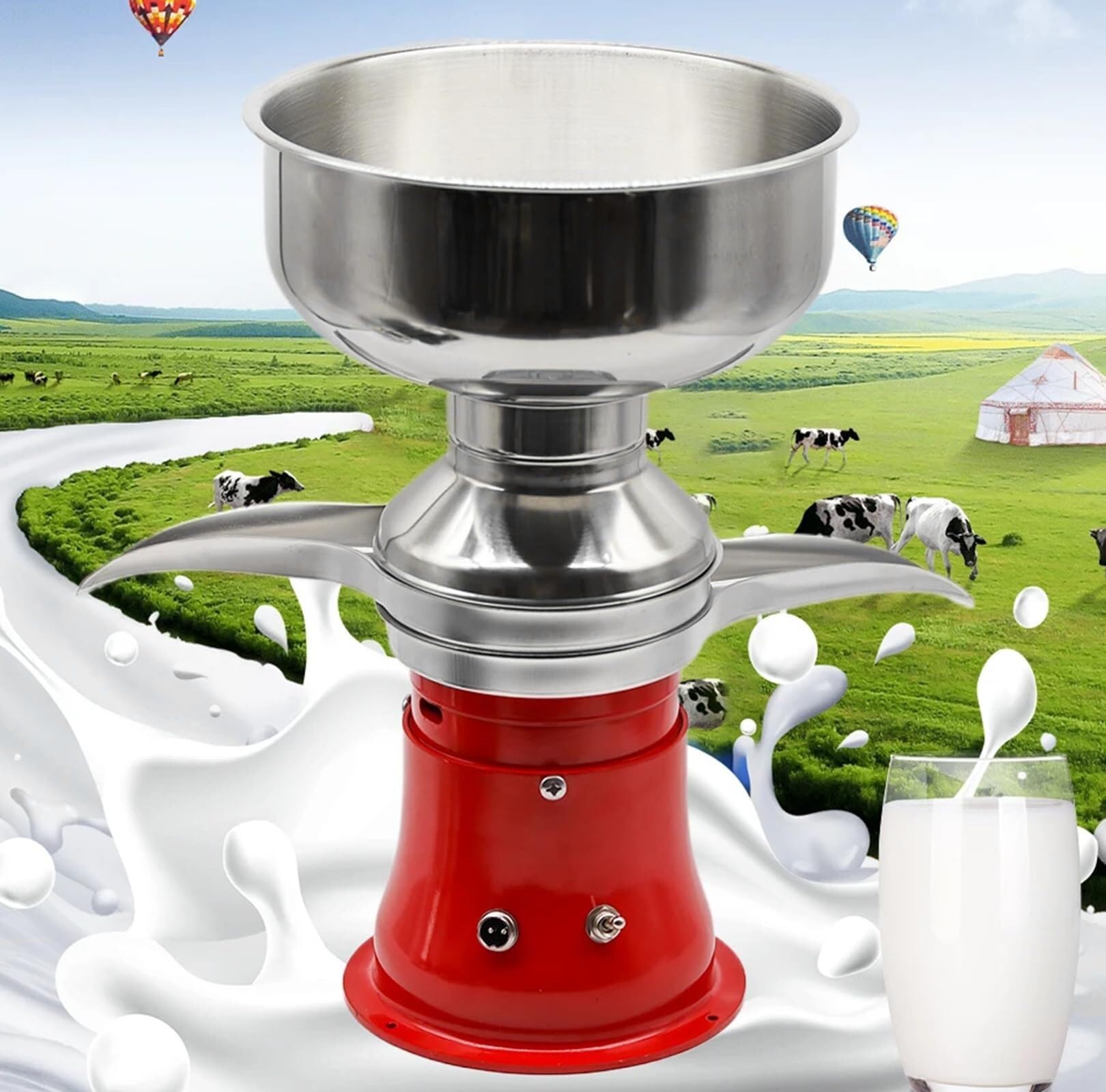 Séparateur de crème de lait frais électrique et centrifuge en acier inoxydable