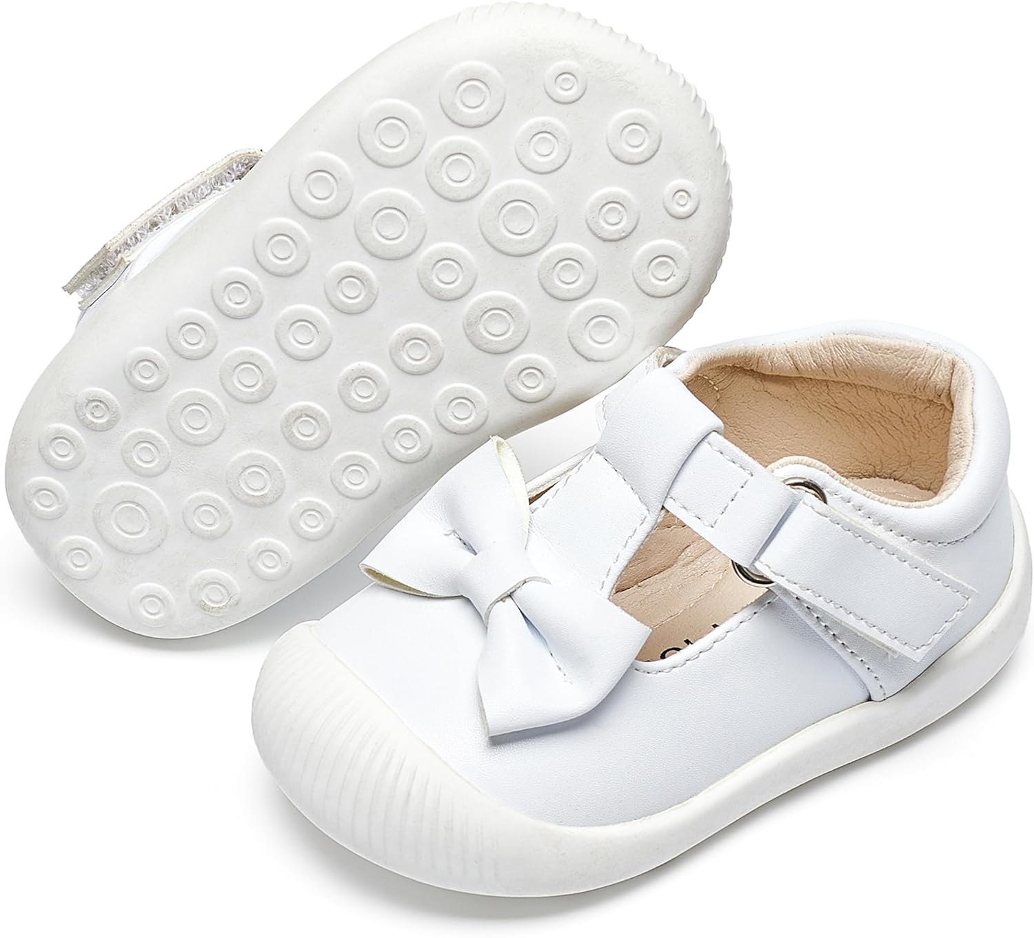 Felix & Flora Soft Sole Baby Dress Shoes - Infant Baby Walking Shoes Moccasinss Rubber Sole Crib Shoes