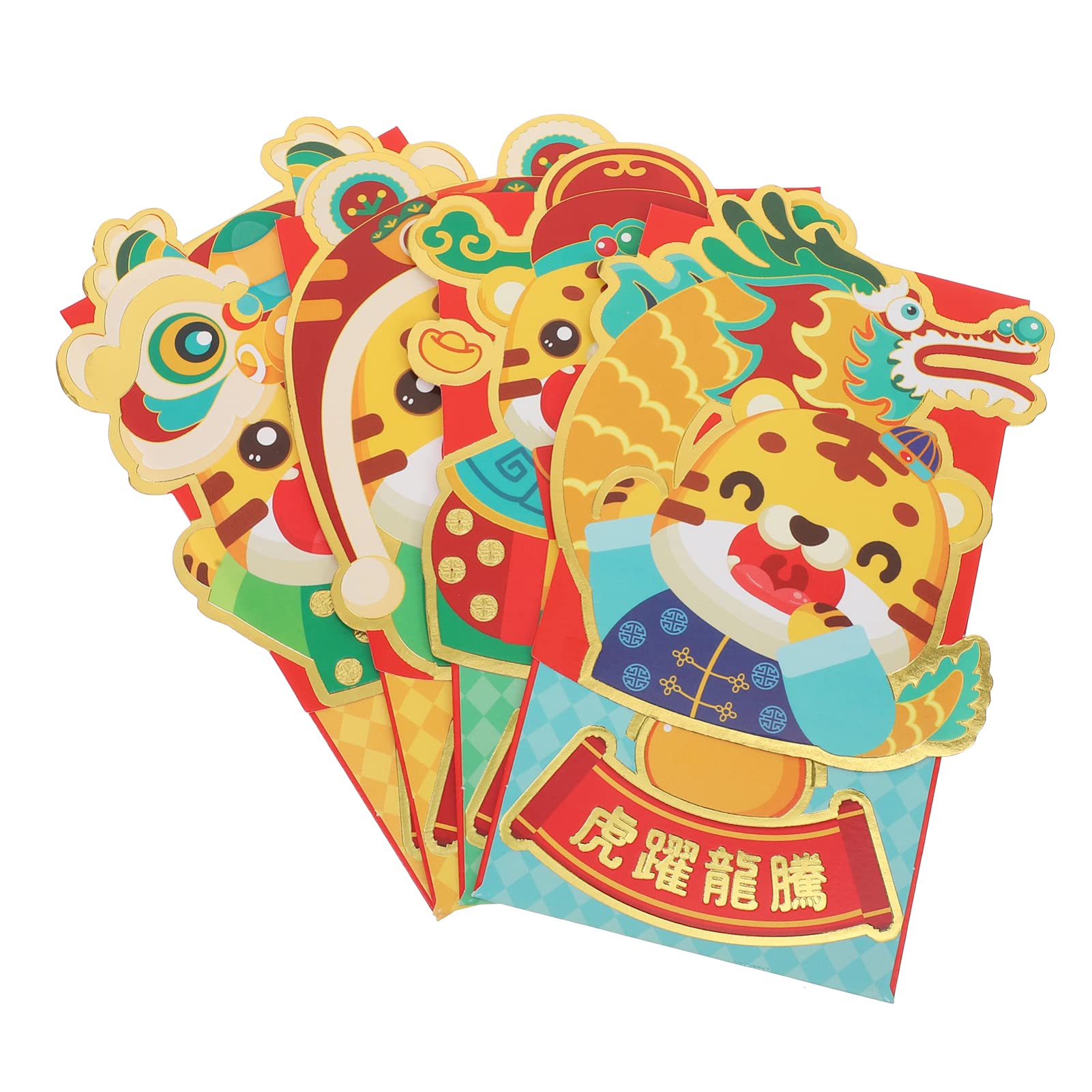 Toyvian 12pcs 3D Chinese New Year Red Envelopes 2022 Zodiac New Year Lucky Money Packets Chinese Red Packets Hong Bao Gift Money Envelopes for 2022 Chinese New Year Spring Festival Red-image-24
