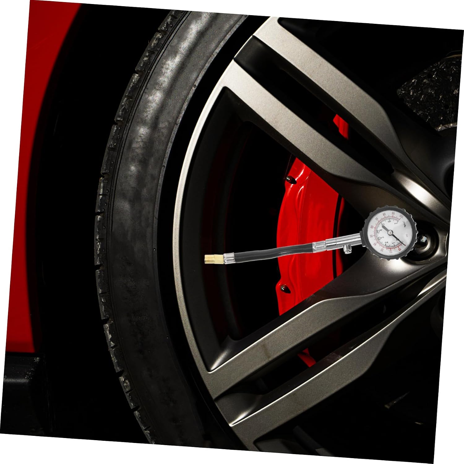 High Accuracy Tire Pressure Gauge for Cars Black Easy to Read Compatible Presta and Valves for Maintenance and