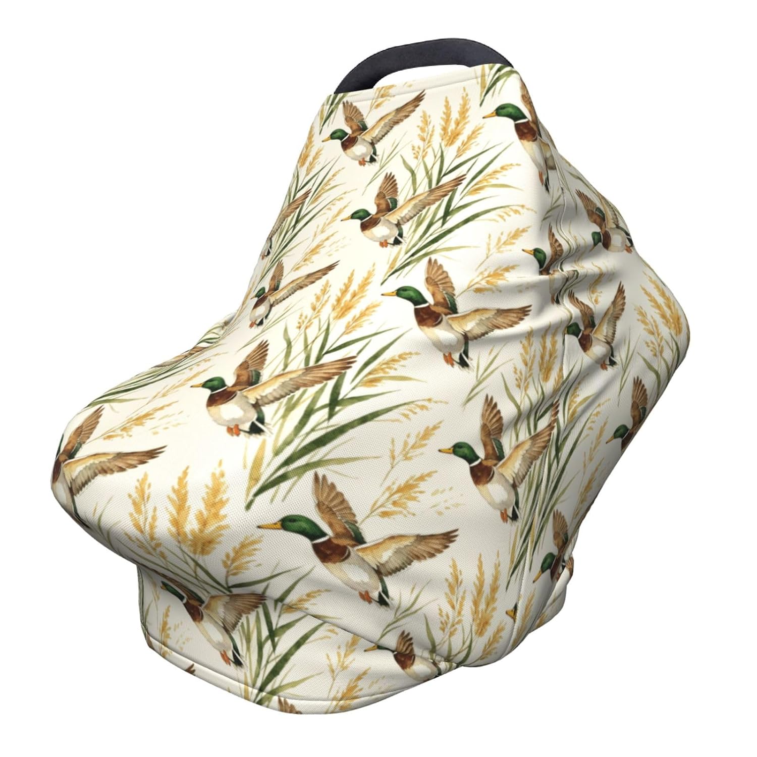 Mallard Duck Baby Stuff Car Seat Cover,Baby Car Seat Canopy Carrier Covers,Soft Breathable Breastfeeding Cover Gift for Girls Boys