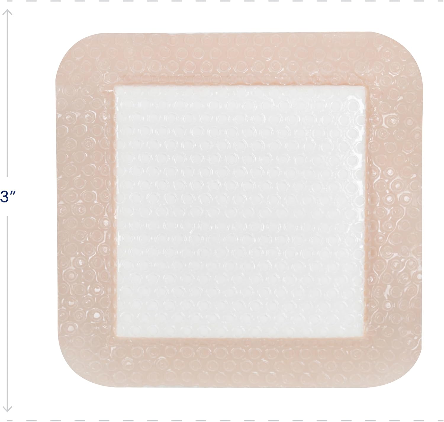 Rencura® Silicone Bordered Foam Dressing, 3" x 3" | Sterile, Breathable & Highly Absorbent | Gentle Adhesive for Sensitive Skin | 10 Pack for Advanced Wound Care| Ideal for Wound Care & Post-Op Use
