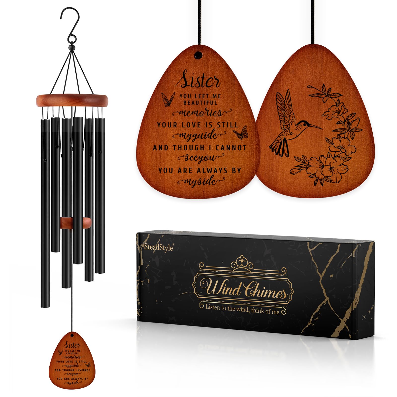 SteadStyle Memorial Gifts for Loss of Sister, Memorial Wind Chimes