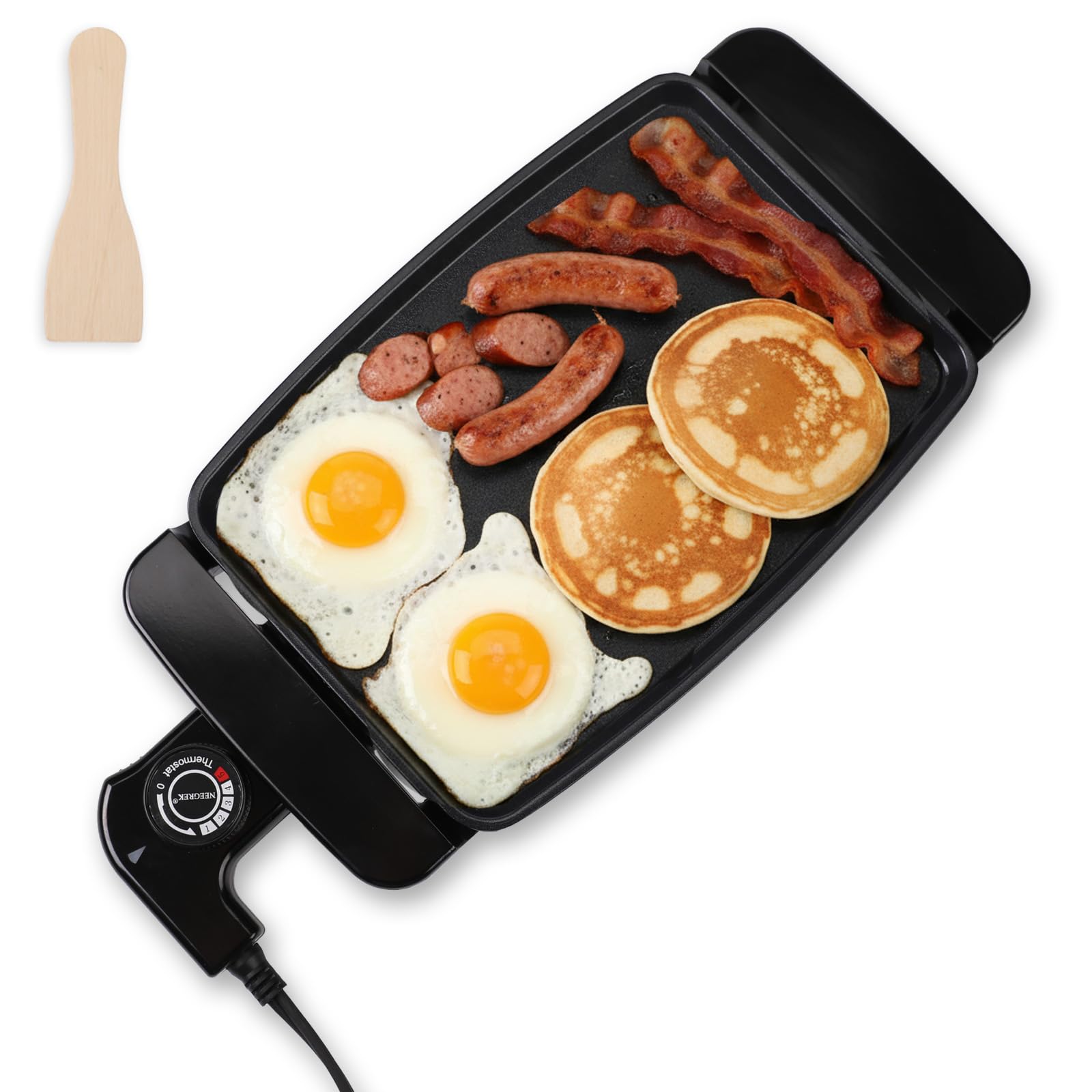 I-Keukenn Small Electric Griddle, 10 Inch