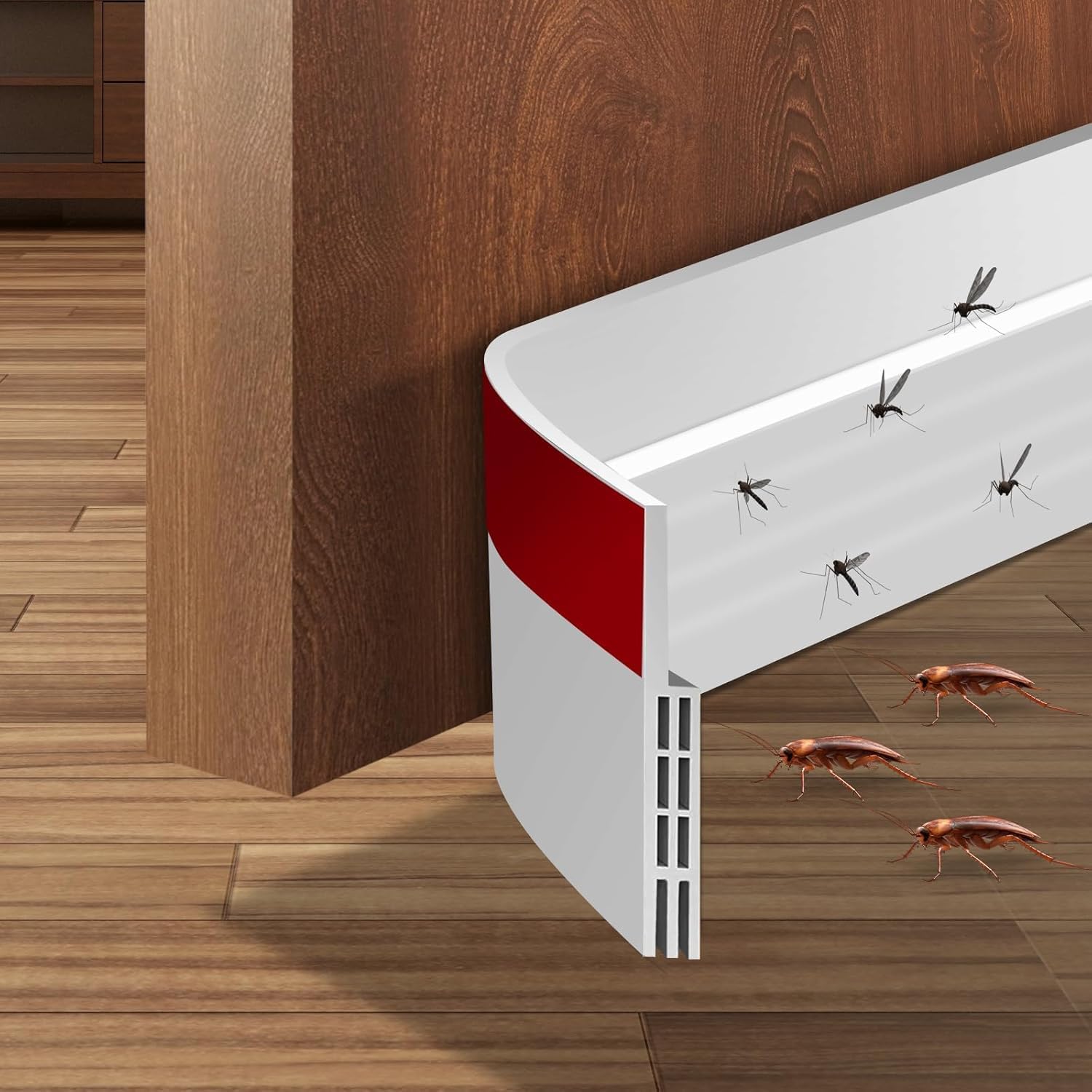 Draft Excluder, Draught Excluder for Doors, Strip Seal for Energy Saving, Quick and Easy Installation - Draught Excluder for Bottom of Door, Ideal for Keeping Out Cold 2" W x 39" L White