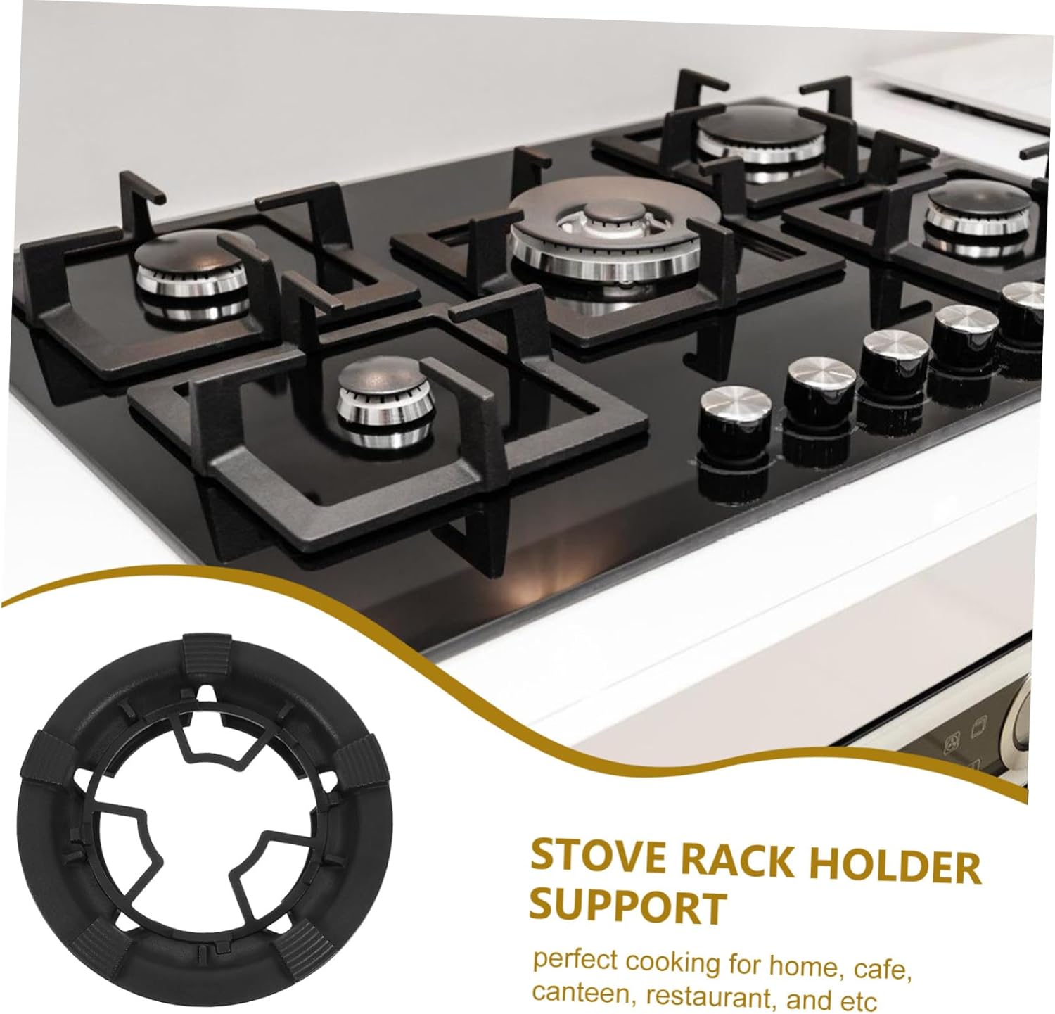 Wok Stand Hood for Gas Stoves Pan Wok Rack Stove Ring Holder Non-slip Energy Efficient