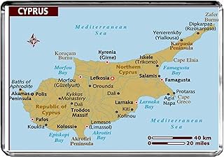 Kühlschrankmagnet mit Zypern-Karte