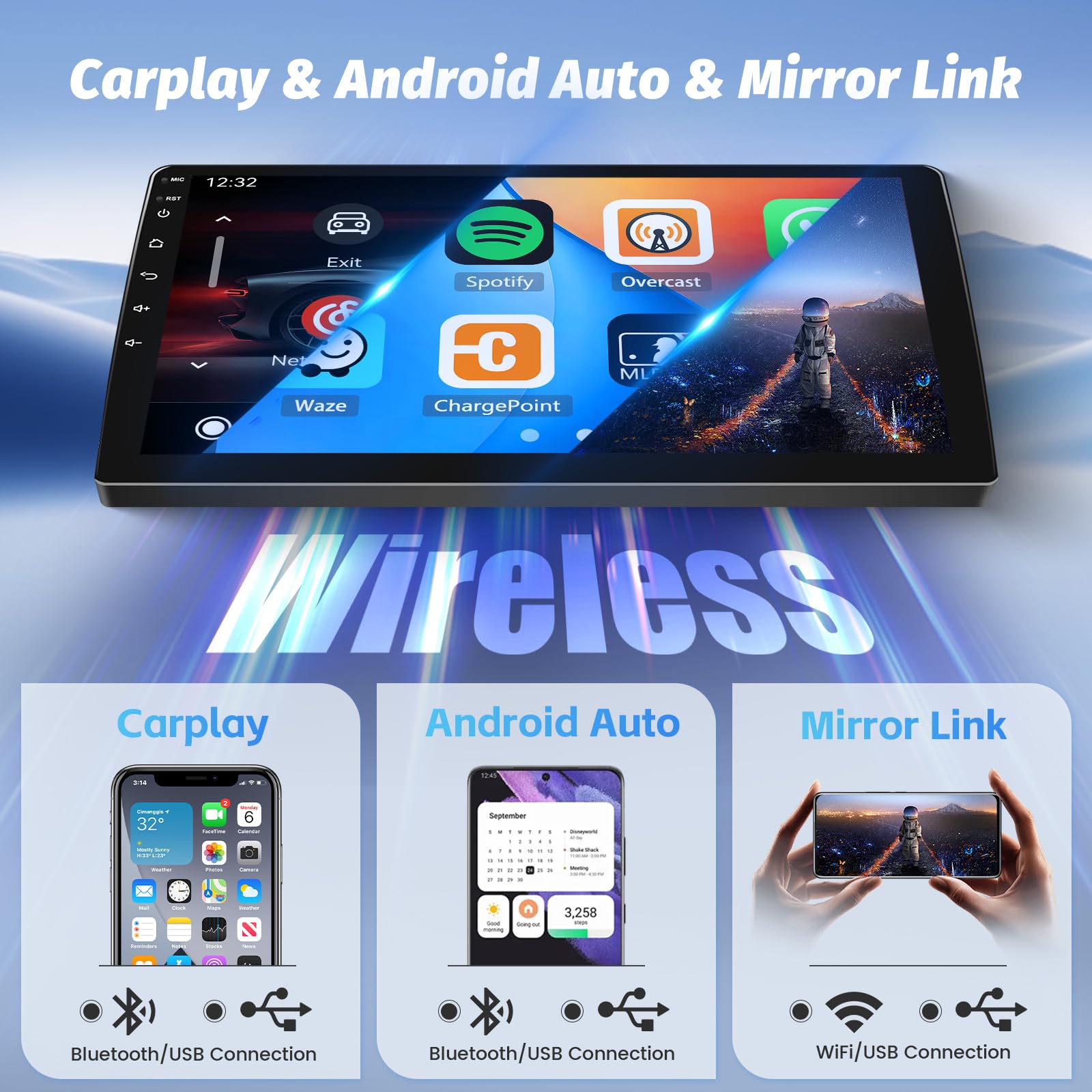 Radio samochodowe Hikity 4G 64G 8Core dla Toyota Yaris 2007-2011 Android 13 Bezprzewodowy Carplay Android Auto Screen 9-calowe radio z nawigacją GPS Bluetooth Kamera tylna WIFI RDS DSP