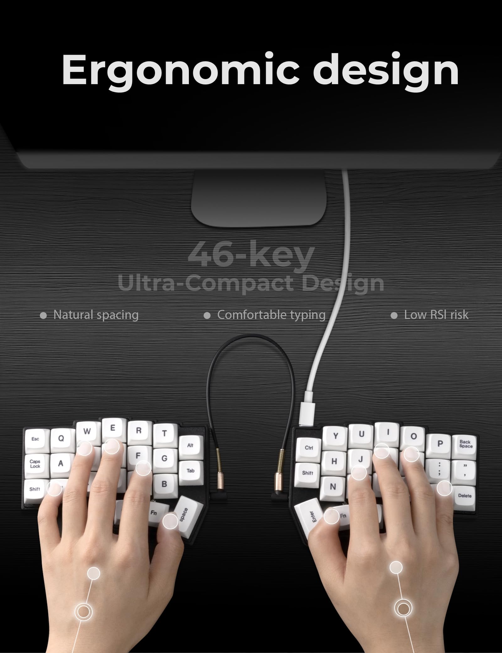Amazon.com: YIVU Corne V4.1 Wired Split Ergonomic Mechanical