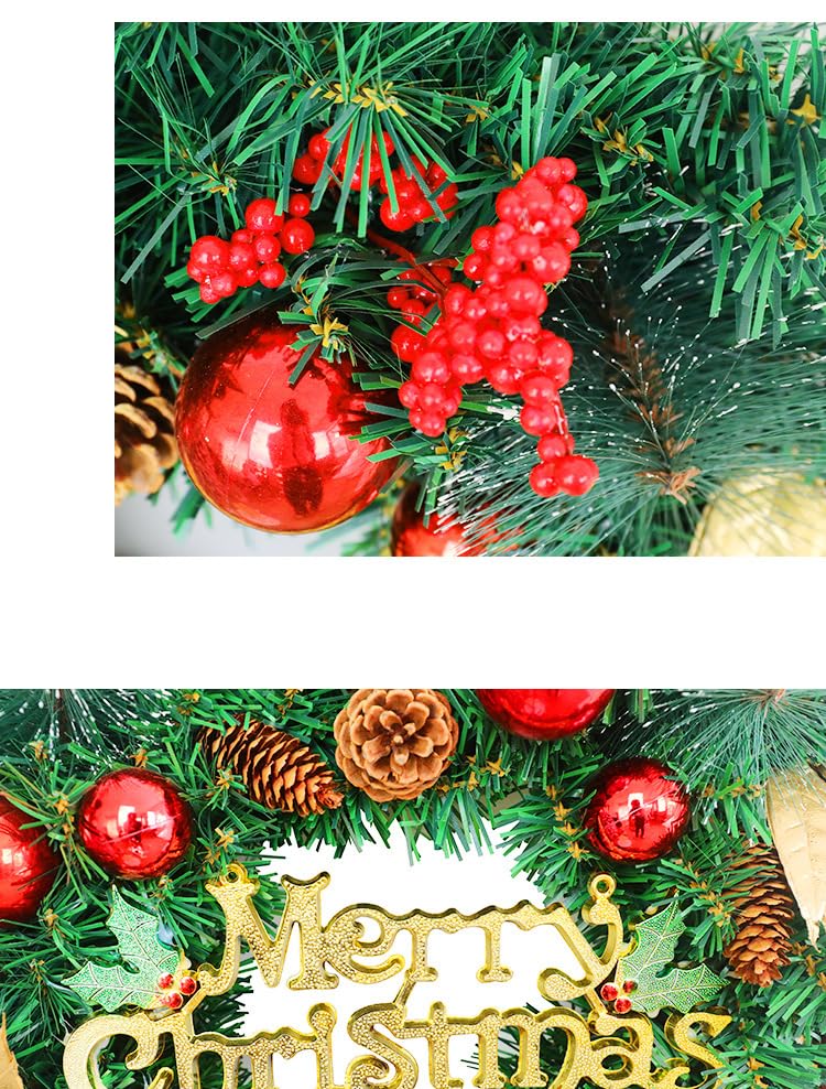 Kerstkrans met wijnranken - 40 cm - Decoratieve kerstkrans voor aan de