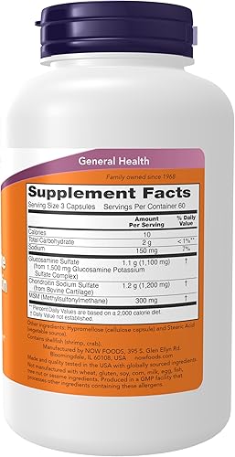 Miniatura 2 de Now Foods Glucosamina y Chondroitin con MSM 3172 1 1