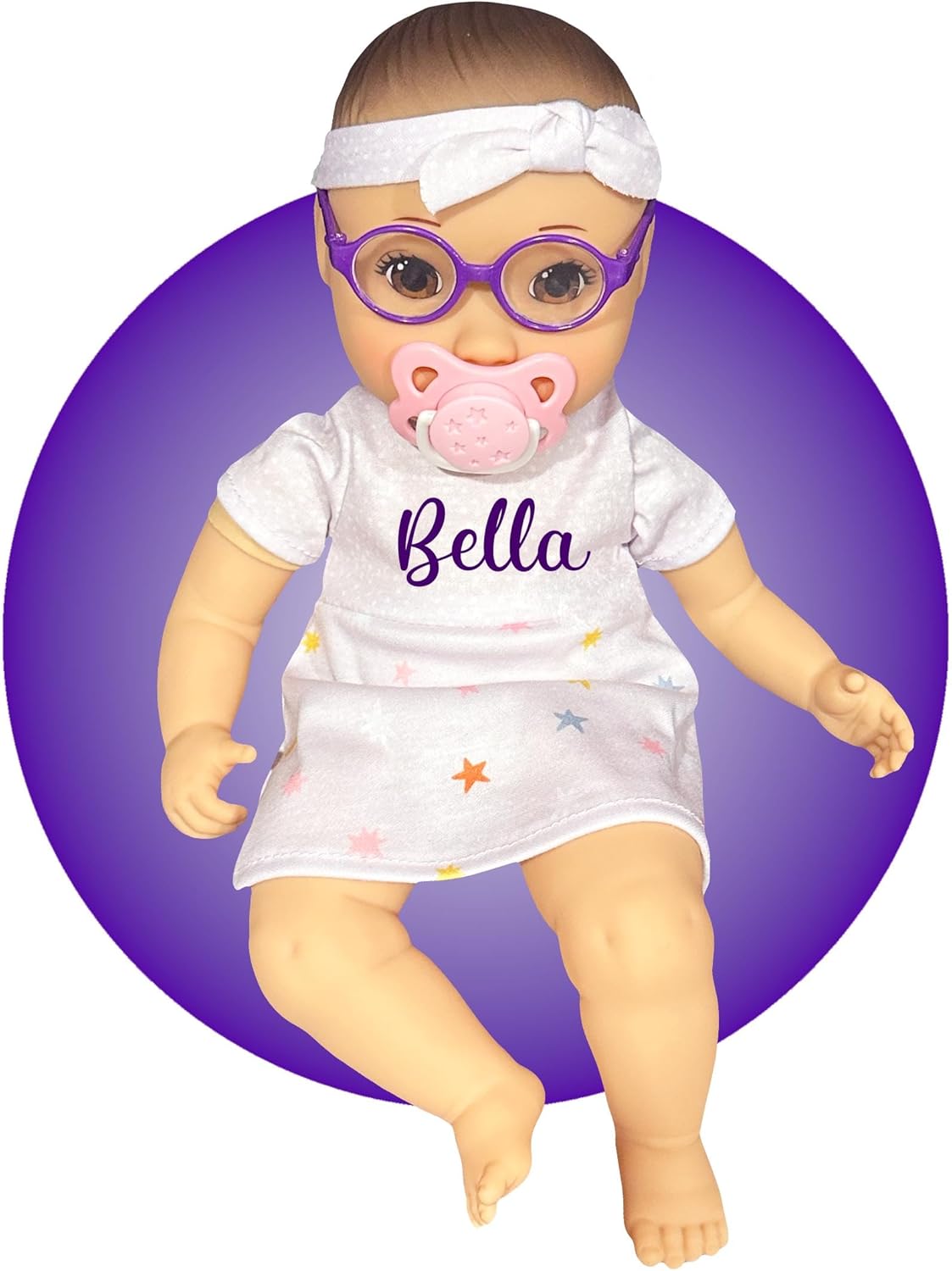 Baby Dolls with Glasses - Personalized 14" Doll Wearing Glasses - Choose Your Doll - 1st Baby Doll - Custom Gifts for Kids - Inclusive Gifts