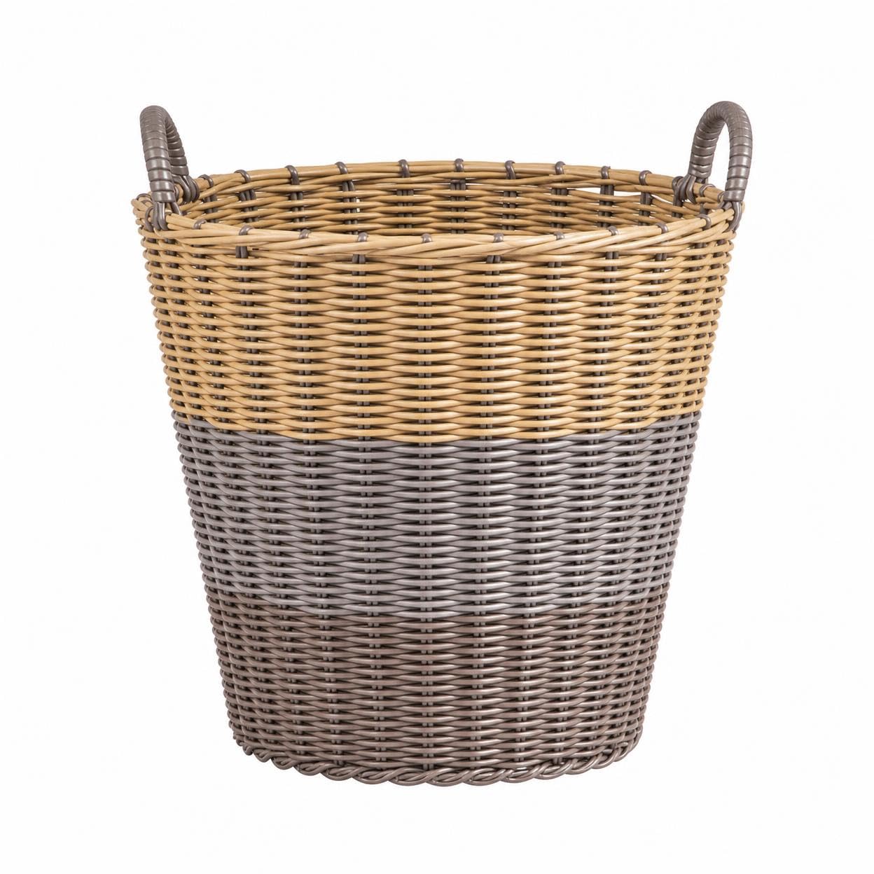 Corbeille à linge en tissu gain de place grand panier rigide gris