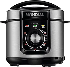 MONDIAL Panela de Pressão Elétrica, Pratic Cook 5L, 110V, Preto, 5L, 900W - PE-48-5L-I