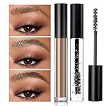 DAGEDA Clear Eyebrow Setting Gel, Brow Fix Gel, Waterproof And Sweat-Proof Eyebrow Repair Liquid Brows Styling Beauty Salon Home Use Makeup, 1.81oz (Clear and Light Brown)