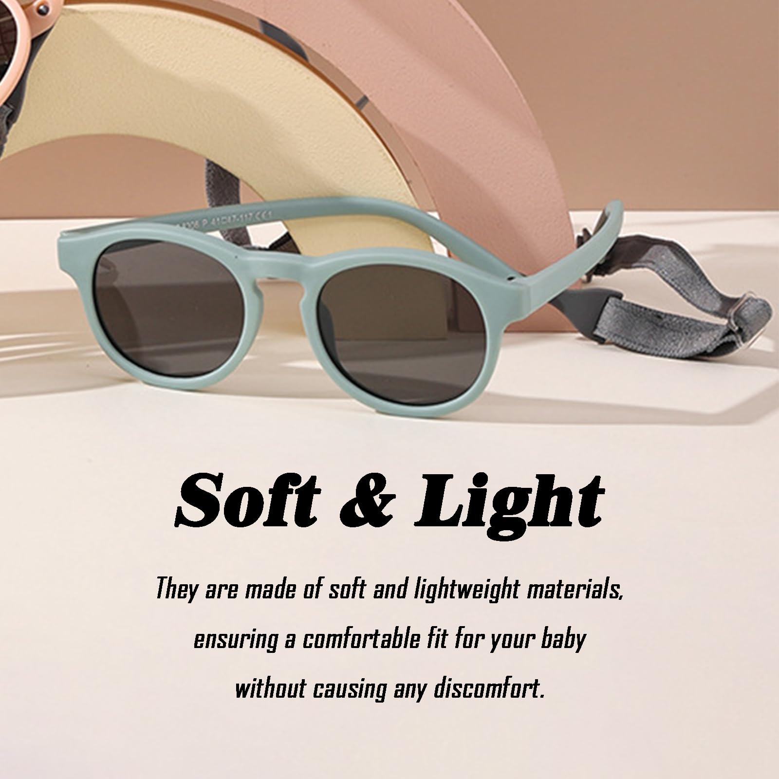 Lunettes de soleil pour bébé de 1 an, enfant fille à partir de 0-3, 6-12, 12-24, 9-36 mois, lunettes de soleil pour bébé, plage, extérieur, confortables, transparentes, protection UV