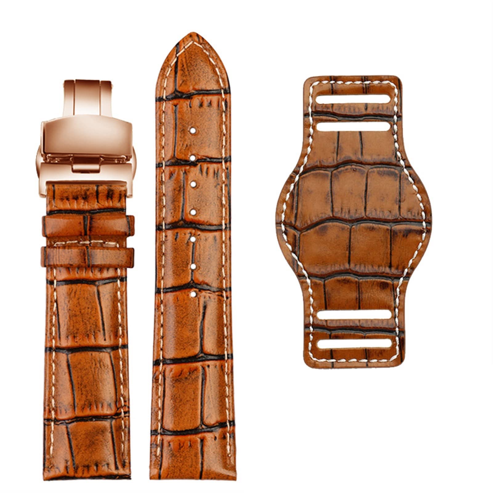 Bracelet de montre en cuir authentique pour un style masculin chic - 8