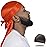 ForceWave Silky Durag for Men Wave Cap Satin Dorag for Men Women 360 Wave (Orange)