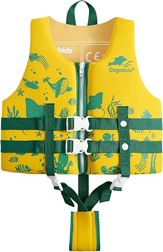Vista 58 de Gogokids Chaqueta salvavidas para niños y niñas, traje de baño flotante