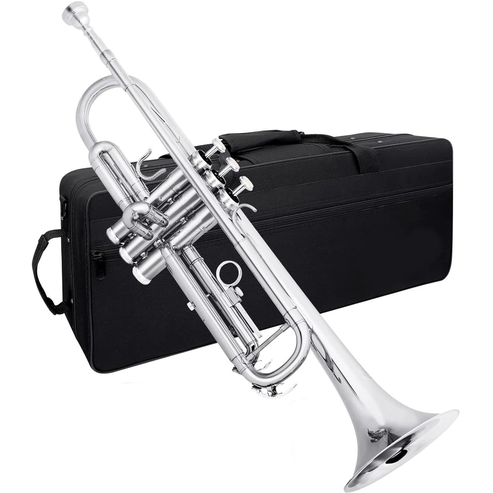 Tromba D'argento In Ottone Si Bemolle Set Standard Per Principianti Con Scatola Ensemble Di Trombe Standard