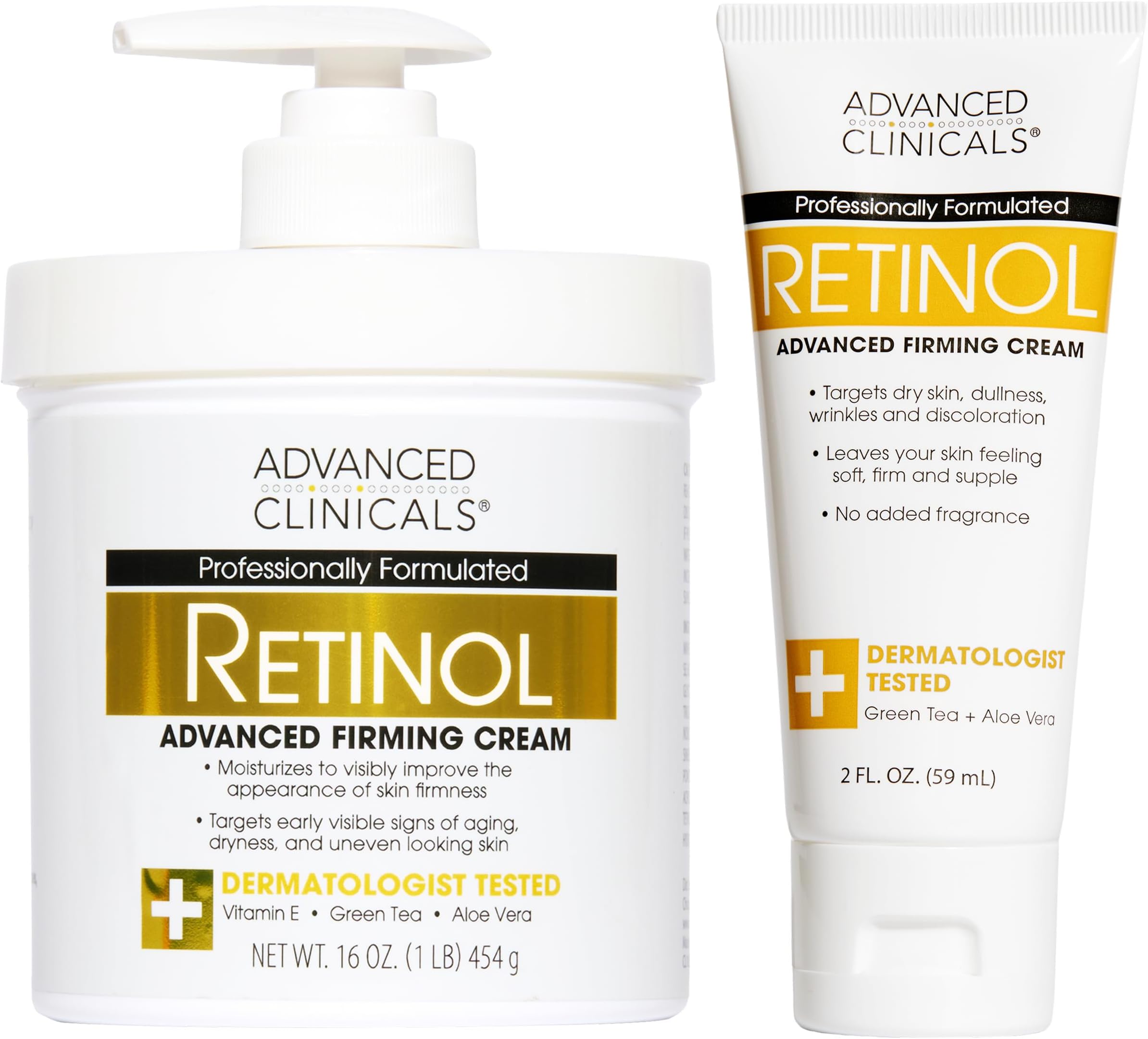 Retinol Body Lotion & Face Moisturizer | Anti Aging Skin Care Retinol Body Cream For Women & Men Improves Appearance Of Fine Lines, Wrinkles, & Look Of Crepey Skin, W/Travel Size
