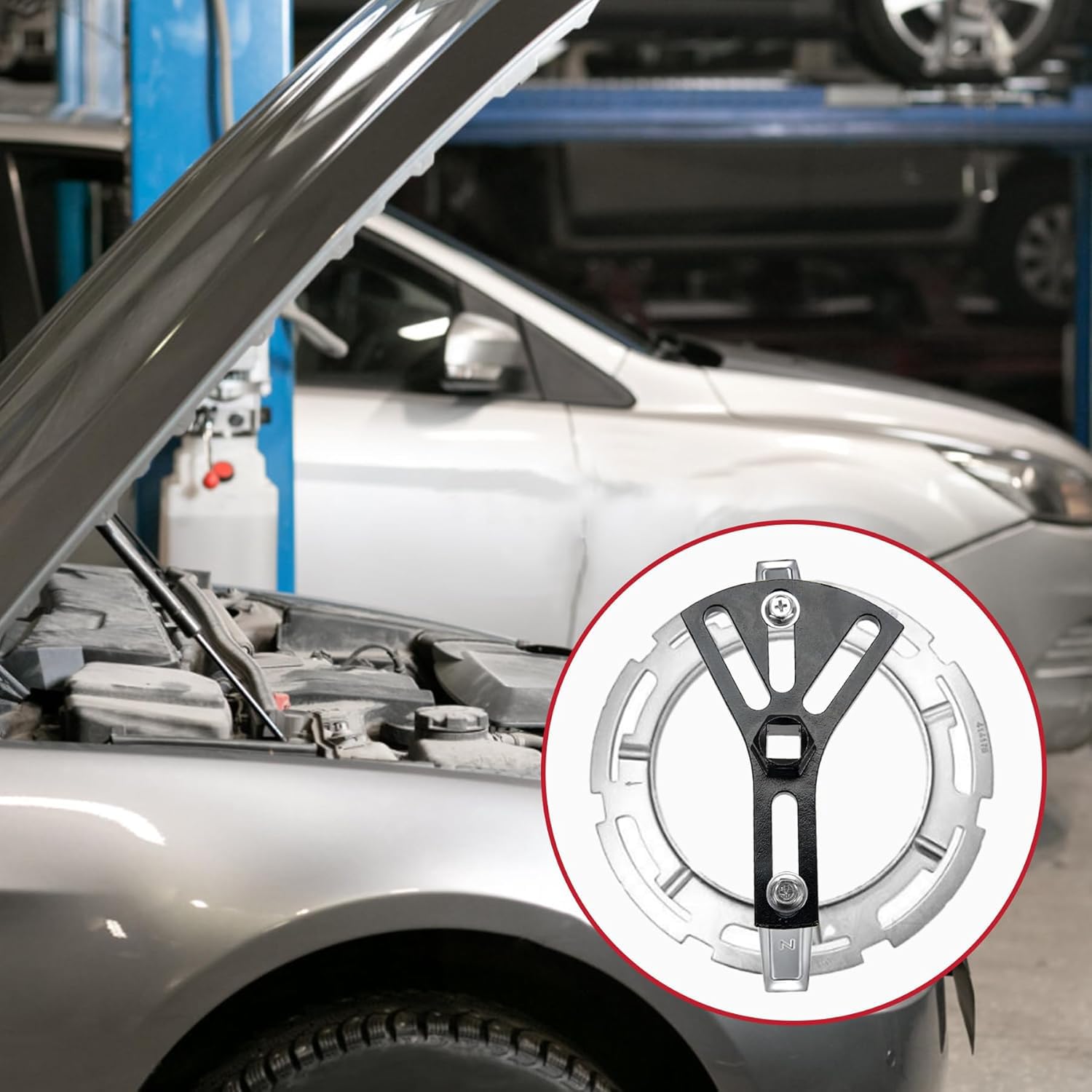 Greluma 1 Pezzo Strumento universale per la rimozione dell'anello di bloccaggio della pompa del carburante, kit di riparazione del serbatoio del carburante, chiave per anello di bloccaggio regolabile