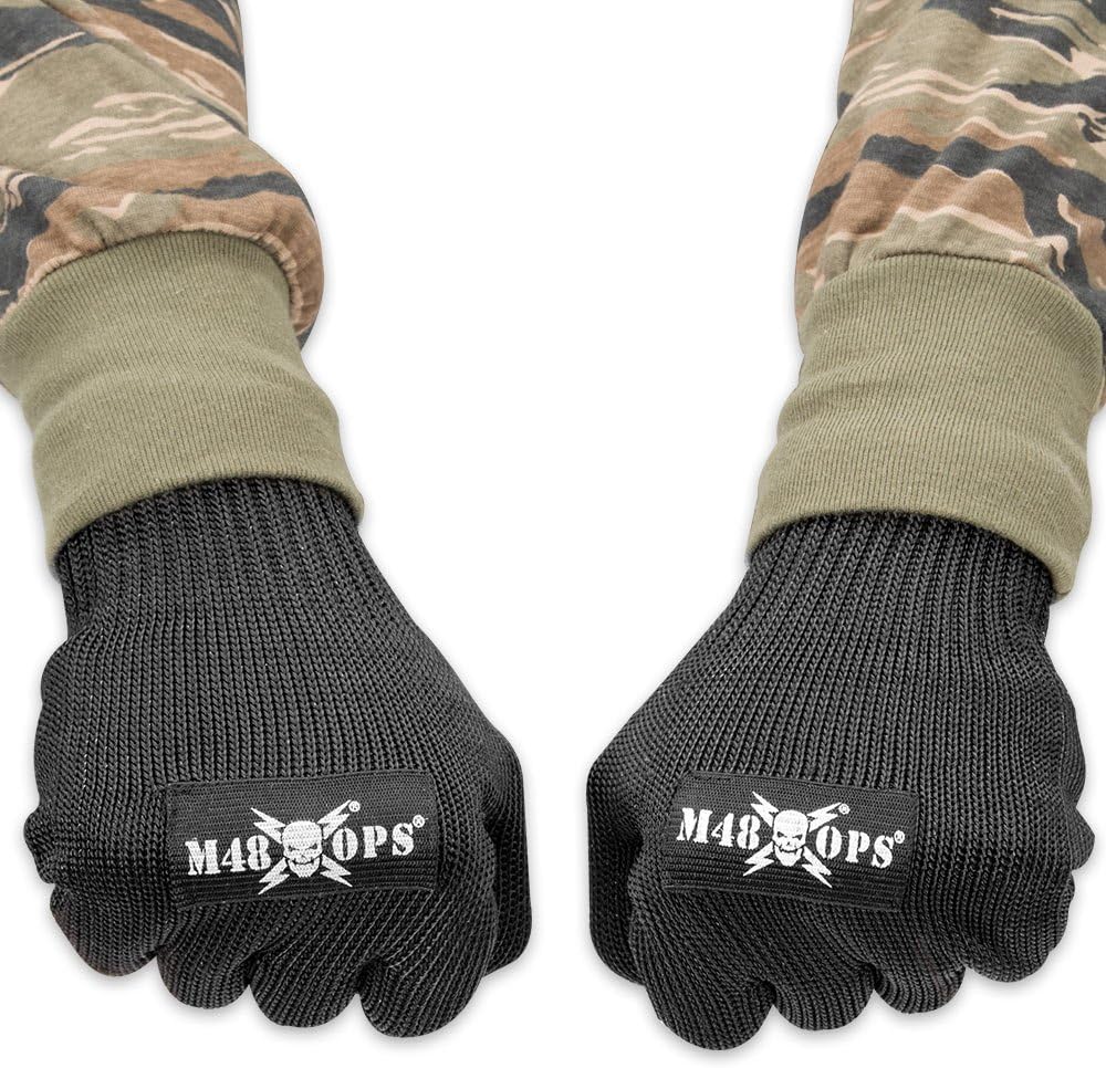 M48 Cut Resistant Kevlar Gloves - Black