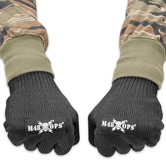 M48 Cut Resistant Kevlar Gloves - Black