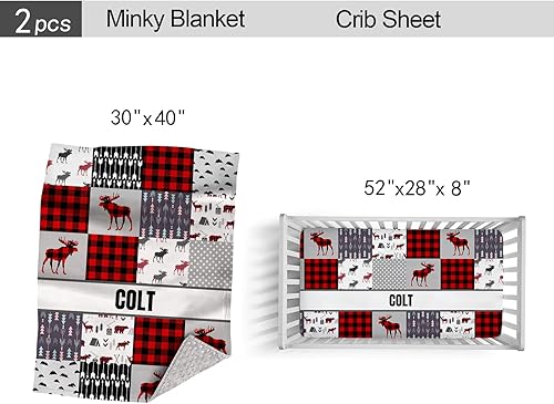 Miniatura 4 de Juego de ropa de cama personalizado para cuna para bebé, juego de ropa de cama personalizado para cuna con nombre, ropa de cama de guardería a