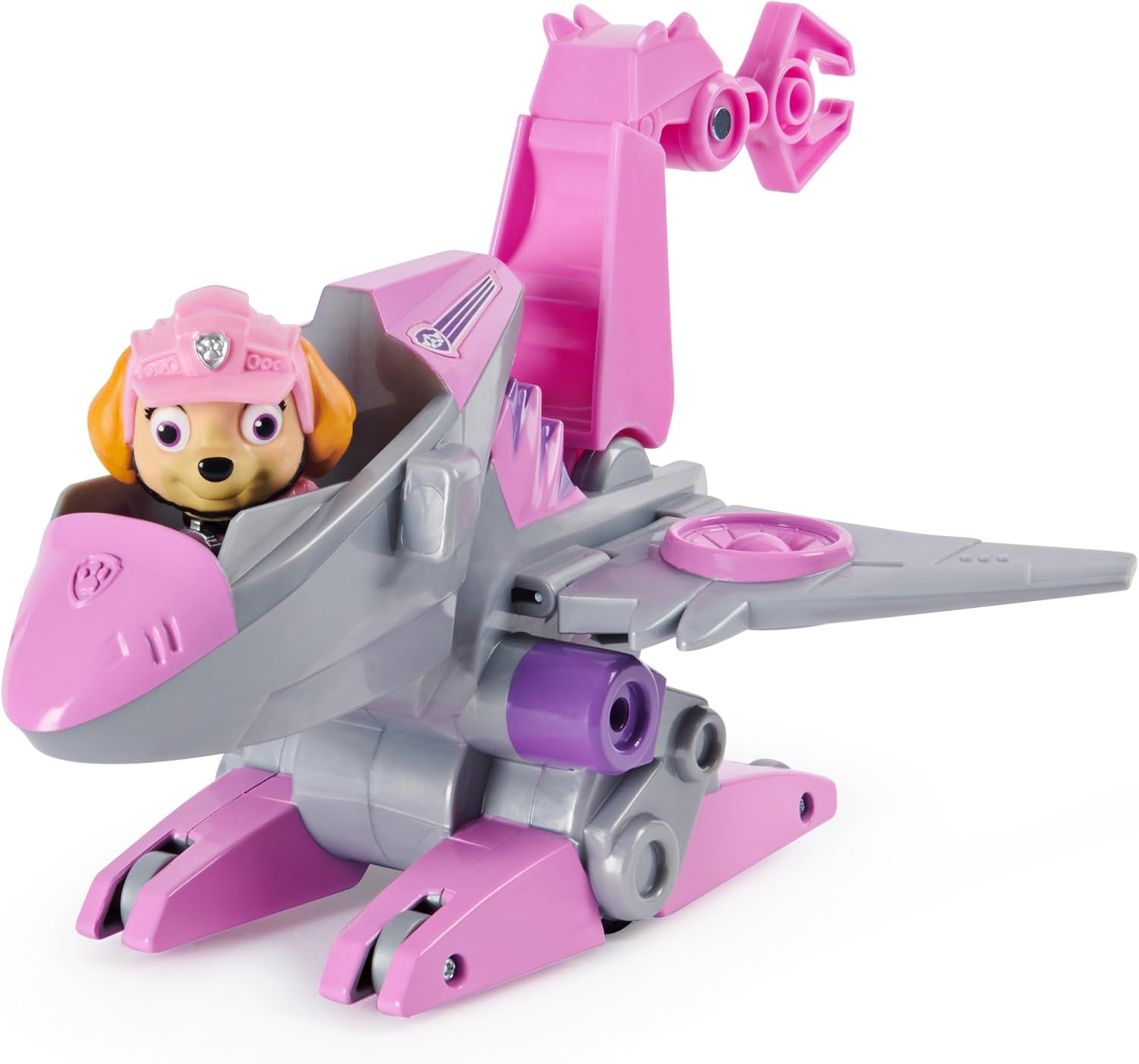 PAW Patrol, Dino Rescue Skye’s Deluxe Rev Up Vehicle with Mystery Dinosaur Figure