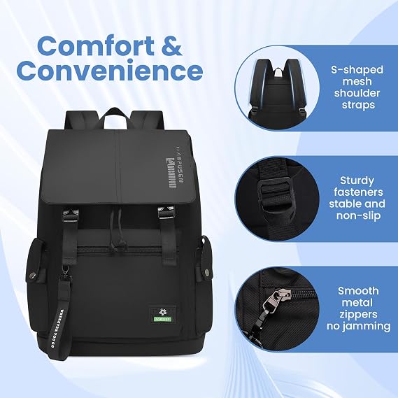 SUN EIGHT 15.6'' Laptop Backpack for Men Women, Waterproof Business Bag