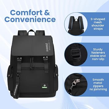 SUN EIGHT 15.6'' Laptop Backpack for Men Women, Waterproof Business Bag