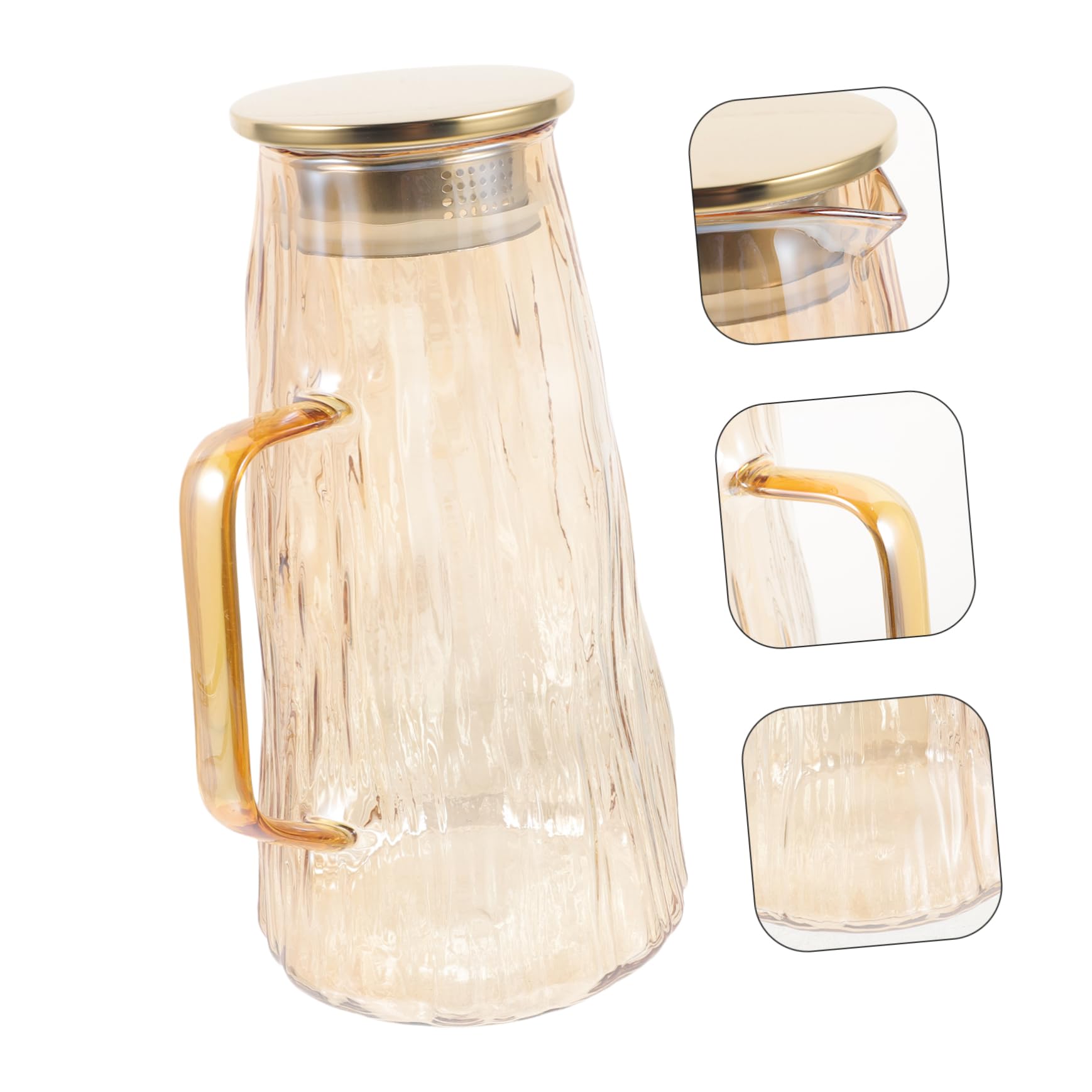 Cabilock Jarra De Agua De Vidrio Infusor De Frutas y Frío Ideal Para Infusiones