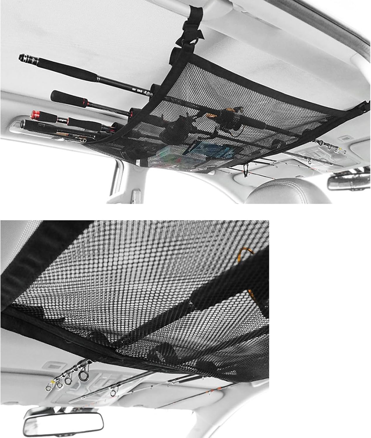 Car Fishing Rod Holder Portable Casting Gear Rack | Fishing Rod Car Roof Rack for Truck Automobile Suv Sedan Vehicle Van