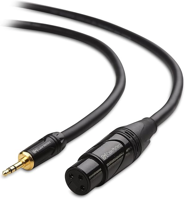 Cable Matters (1/8 Inch Unbalanced 3.5mm to XLR Cable 0.9 m Male to Female (XLR to 3.5mm Cable, XLR to 3.5mm jack, XLR to 1/8 Cable, 3.5mm to XLR Cable)