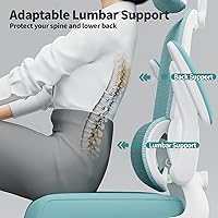 Vista 6 de TRALT Silla de oficina ergonómica, silla de escritorio ergonómica de 330 libras, sillas de escritorio de oficina de malla para el hogar con ruedas