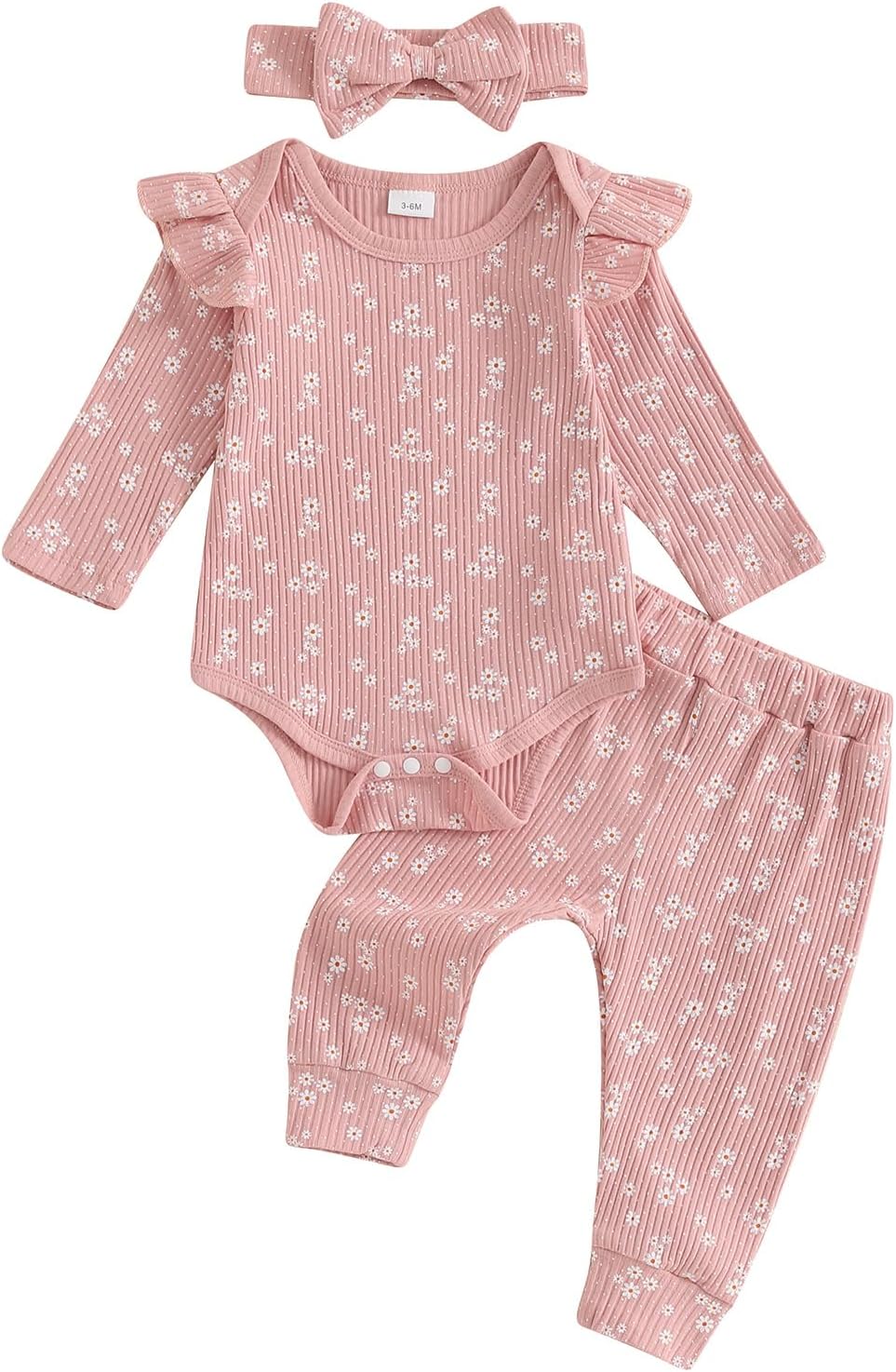 Baby Girl Fall Clothes Set Little Sister Lil Sis Long Sleeve Romper Pants Set Cute Infant Newborn Outfit 3 6 9 12 Months