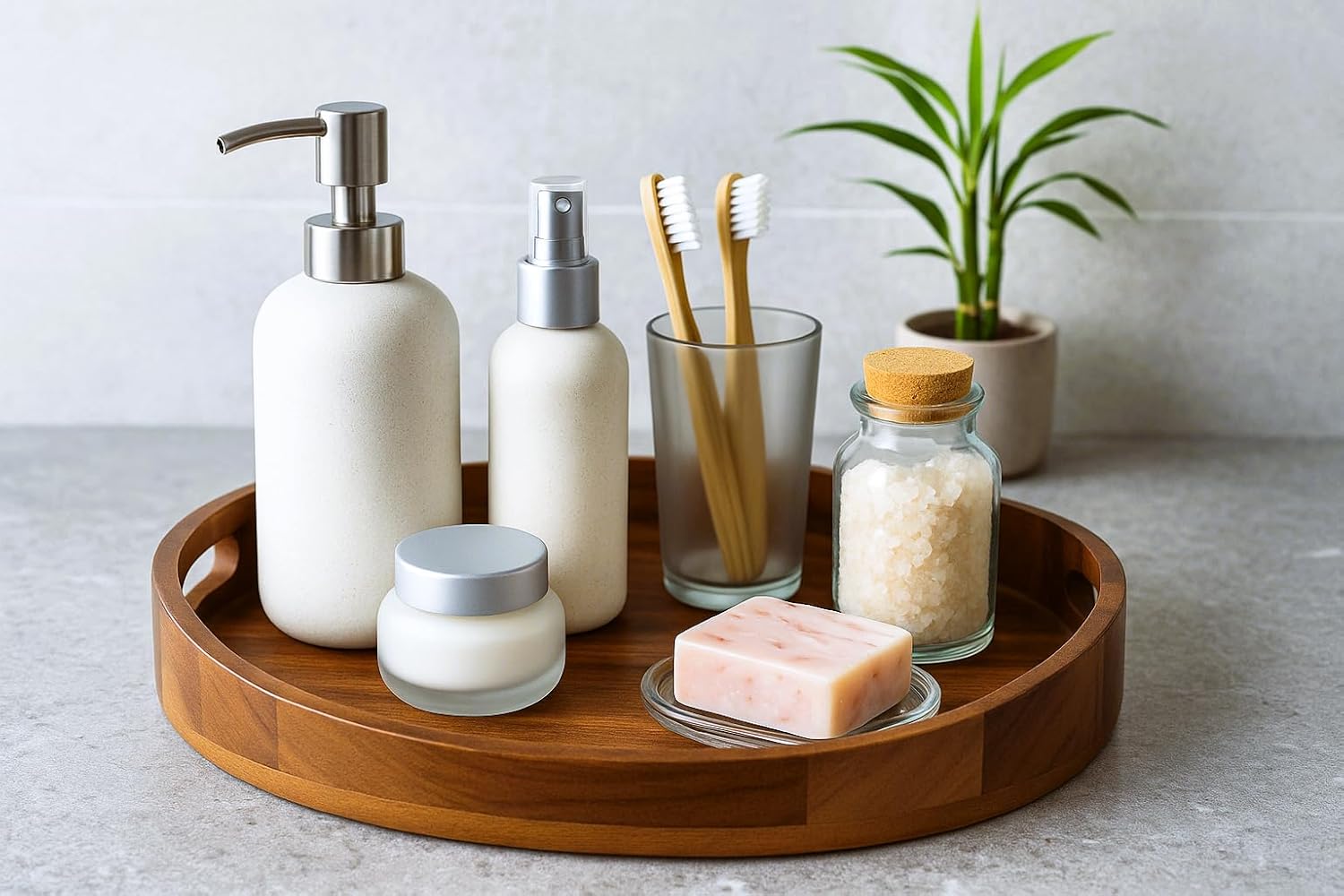 Acacia Wood Serving Tray with Handles, Premium Coffee Table Decor, 16.5”x12.5”, Oval Design, Breakfast in Bed, Decorative Ottoman Tray for Living Room, Serving Platter, Coffee Table, Candle Display - Image 7