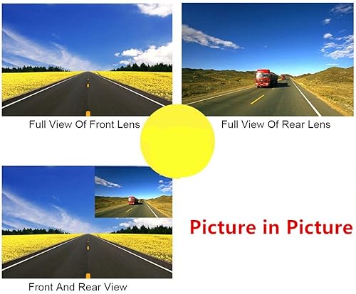 Miniatura 5 de DVR Espejo retrovisor grabador de video, 4.3 " pulgadas de la cámara del automóvil de doble lente, cámara nocturna