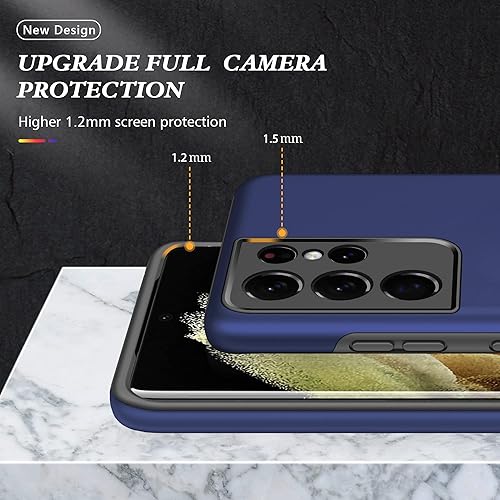 Miniatura 10 de AKINIK Funda para S21 Ultra, funda para Samsung Galaxy S21 Ultra con protector de pantalla de TPU flexible autocurable, paquete de 2, grado militar,